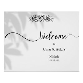 Välkomsttecken för Islamiska Bröllop Perfect Poster