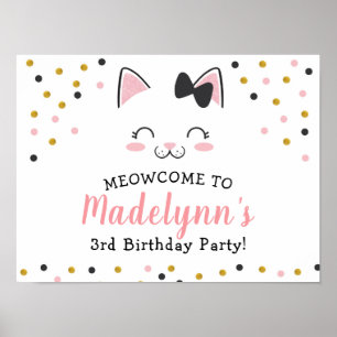 Välkomsttecken för kattunge poster