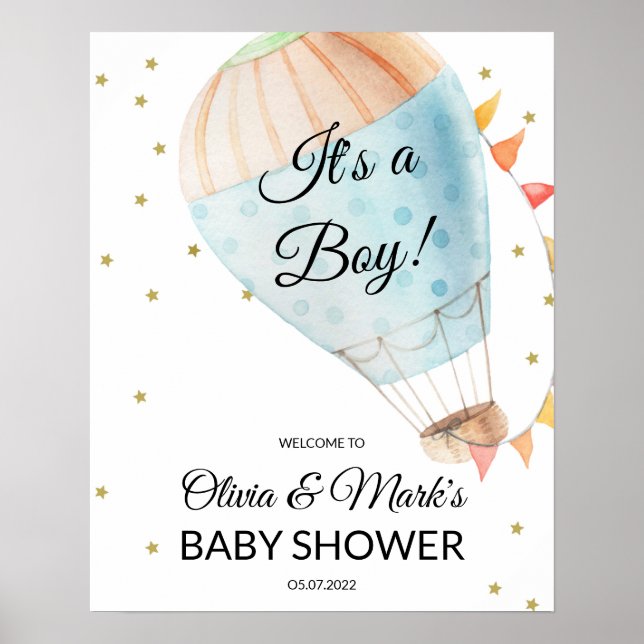 Välkomsttecken för luftballong poster (Framsidan)