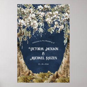 Välkomsttecken för Magnolia & Moss Bröllop Poster