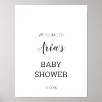 Välkomsttecken för minimalistisk babyvisningsprogr