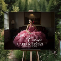 Välkomsttecken för Mis Quince Quinceanera med foto