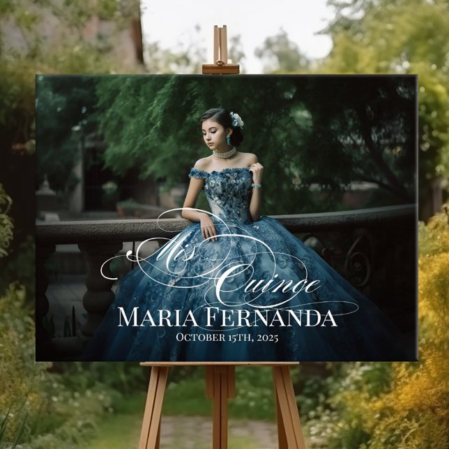 Välkomsttecken för Mis Quince Quinceanera med foto Poster (Skapare uppladdad)