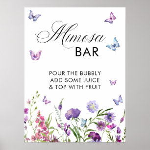 Välkomsttecken för Modern Butterflies Möhippa Poster