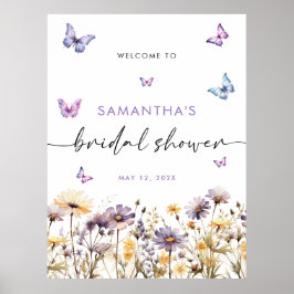 Välkomsttecken för Modern Butterflies Möhippa Poster