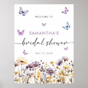 Välkomsttecken för Modern Butterflies Möhippa Poster