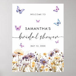 Välkomsttecken för Modern Butterflies Möhippa Poster