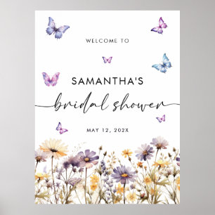 Välkomsttecken för Modern Butterflies Möhippa Poster