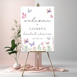 Välkomsttecken för Modern Butterflies Möhippa Poster