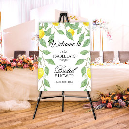 Välkomsttecken för Modern Lemon Boho-Möhippa Poster