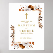 Välkomsttecken för Modern Rustik Fall Blommigt Bap