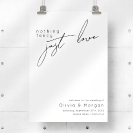 Välkomsttecken för Modern Script Bröllop Poster