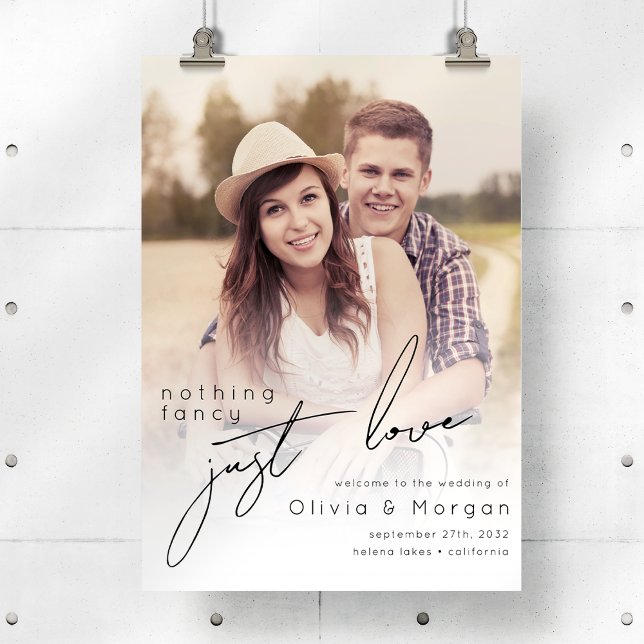 Välkomsttecken för Modern Script Photo Bröllop Poster (Skapare uppladdad)