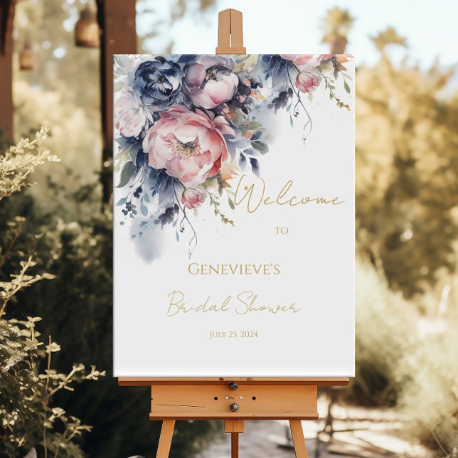 Välkomsttecken för möhippa av marin och  elegant poster (Skapare uppladdad)