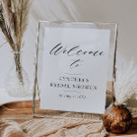 Välkomsttecken för möhippa för svart elegant poster<br><div class="desc">Ett enkelt modernt svart skript på ett vitt tecken. Du kan redigera texten och färgen på det här poster.</div>