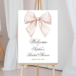 Välkomsttecken för Möhippan elegant Vit fält Poster