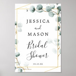 Välkomsttecken för Möhippan Eucalyptus Greenery Poster