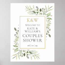 Välkomsttecken för Monogram Greenery Möhippa Poster