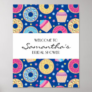 Välkomsttecken för muffinsar och donuts poster