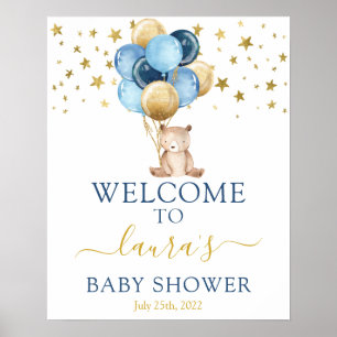 Välkomsttecken för nalle Boy Poster