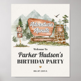 välkomsttecken för nationalparkens födelsedagsfest poster
