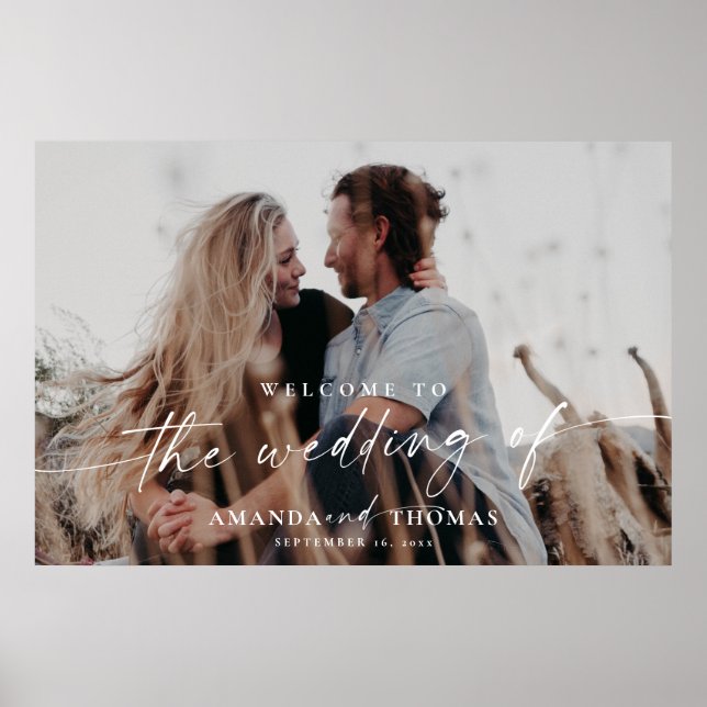 Välkomsttecken för Photo Bröllop Poster (Framsidan)