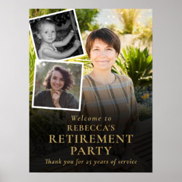 Välkomsttecken för Photo Collage Pension Party Poster
