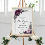 Välkomsttecken för Plum Peonies Möhippa Poster<br><div class="desc">Välkomna gästerna med det vackra välkomsttecknet! Den här designen har ett vackert skript-teckensnitt! Redigera enkelt med ditt namn,  din händelse och ditt datum! Visa alla våra matchande artiklar i Plum Peonies-samlingen!</div>