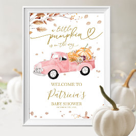 Välkomsttecken för Pumpkin Fall Baby Shower Poster
