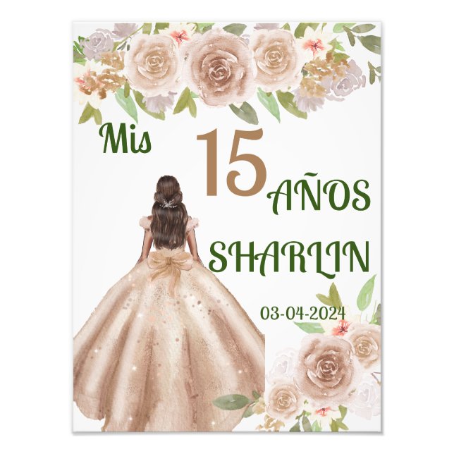 Välkomsttecken för Quinceañeras Fototryck (Framsidan)