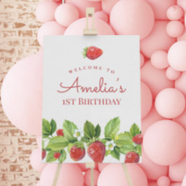 Välkomsttecken för Red Strawberry Berry Sweet Poster