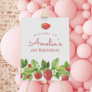 Välkomsttecken för Red Strawberry Berry Sweet Poster