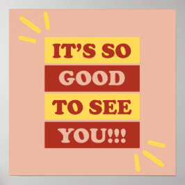 Välkomsttecken för Retro Church/Event Hälsning Poster