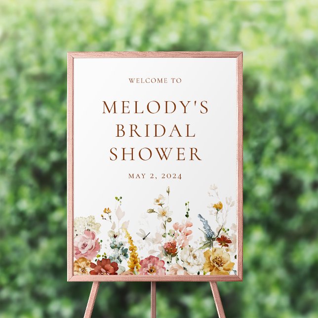 Välkomsttecken för Romantic Blommigt Bröllop Poster (Skapare uppladdad)