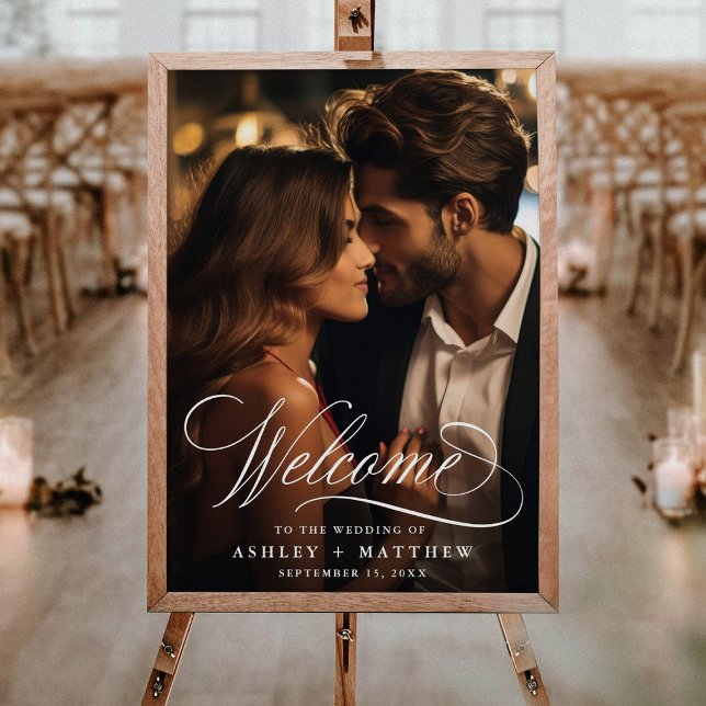 Välkomsttecken för Romantisk calligrafi Photo Bröl Poster (Skapare uppladdad)