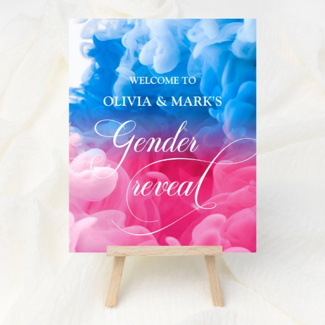 Välkomsttecken för rosa och Gender för blått ljus Poster (Skapare uppladdad)