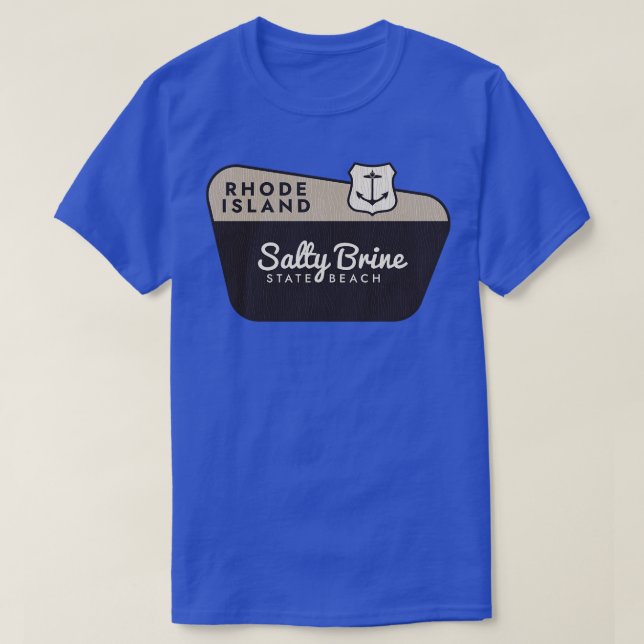 Välkomsttecken för Salty Brine State Beach Rhode i T Shirt (Design framsida)