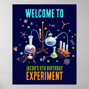 Välkomsttecken för Science Party Poster