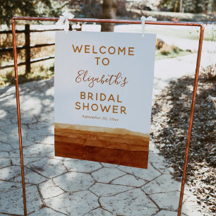 Välkomsttecken för Terracotta Abstrakt Desert Poster