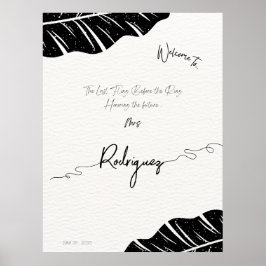 Välkomsttecken för trendigets Möhippa, Anpassade Poster