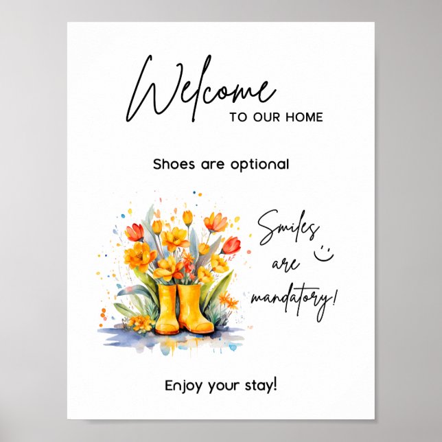 Välkomsttecken för Vacation Rental House Poster (Framsidan)