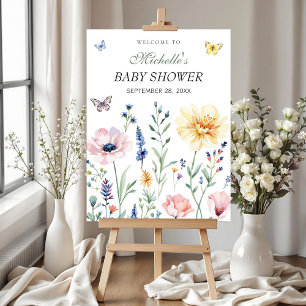 Välkomsttecken för vattenfärgsfilter Babykläder Vä Poster