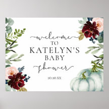 Välkomsttecken för vit knumpkin