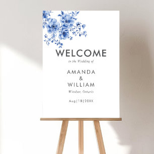 Välkomsttecken för Watercolor Chinoiserie Blommigt Poster