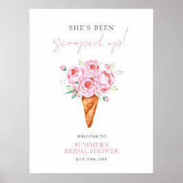 Välkomsttecken för Watercolor Ice Cream Möhippa Poster