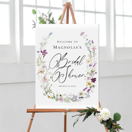 Välkomsttecken för Watercolor Wildblommes Möhippa Poster