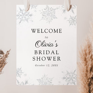 Välkomsttecken för Winter Snowflake Möhippa Poster