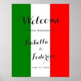Välkomsttecken | Italien Bröllop i Italien Poster