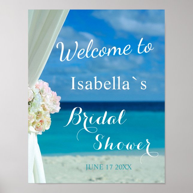 Välkomsttecken | Ocean Beach Summer Möhippa Poster (Framsidan)