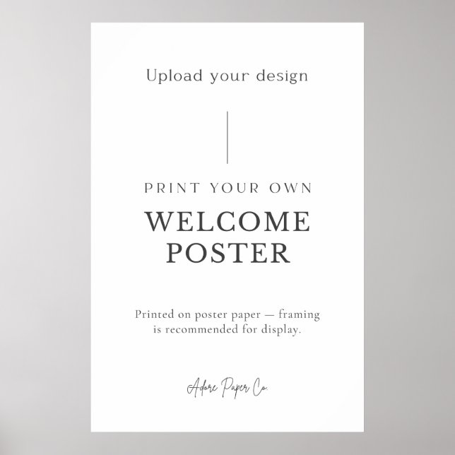 Välkomsttecken: Överför din egen Poster (Framsidan)